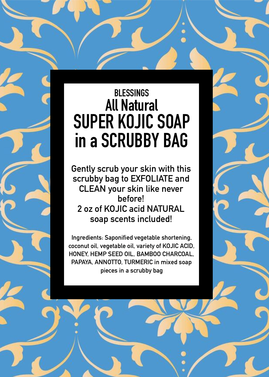 Super Kojic Soap in A Scrubby Bag