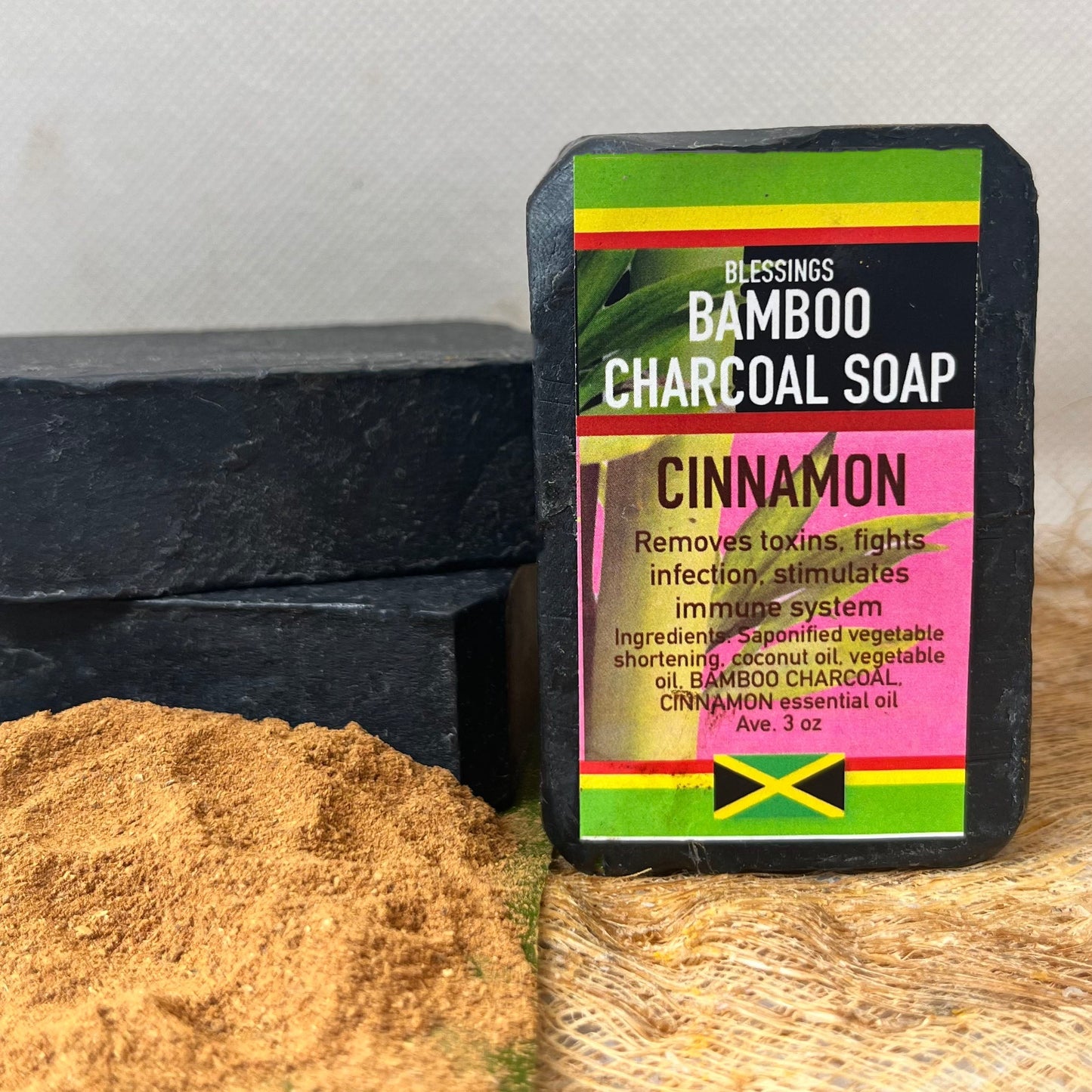 Bamboo Charcoal Cinnamon Soap