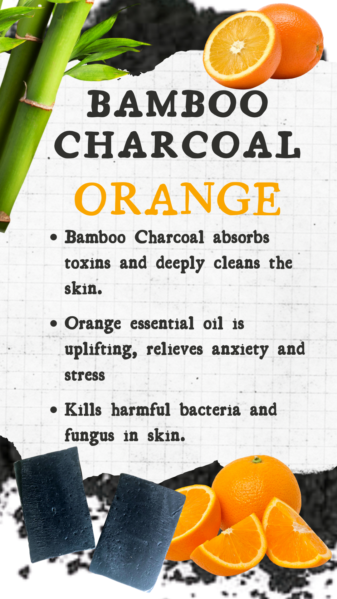 Bamboo Charcoal Orange Soap