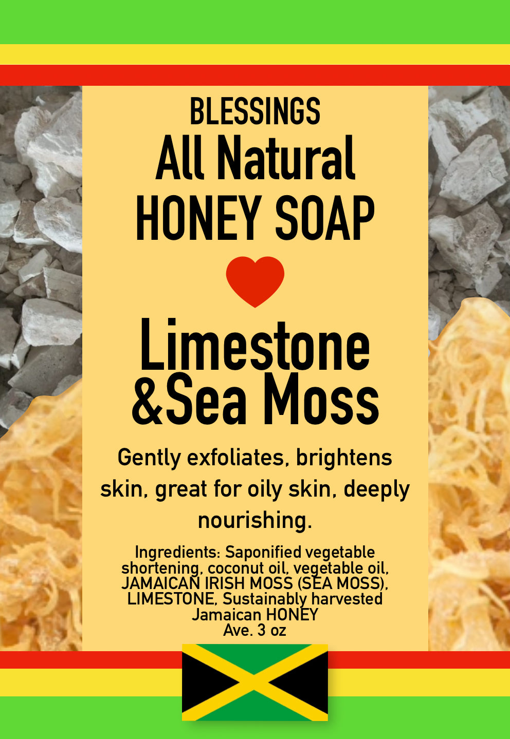 Honey Limestone Sea Moss Soap